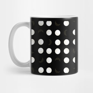 Moon and full moon pattern Mug